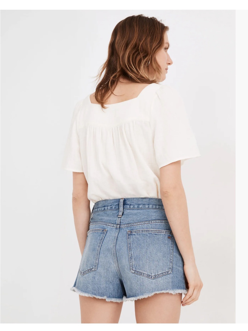 Madewell Relaxed Denim Shorts in Homecrest Wash: Ripped Edition, EUC!